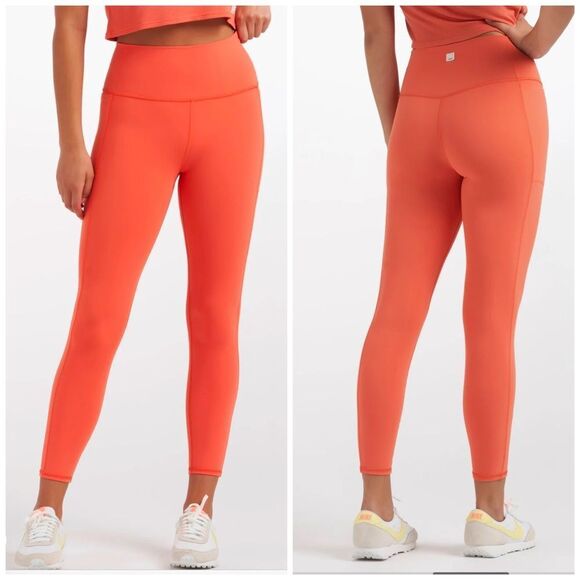 Vuori Studio Pocket Legging size XL GRAPEFRUIT  Women's Performance Leggings NWT - Picture 1 of 6